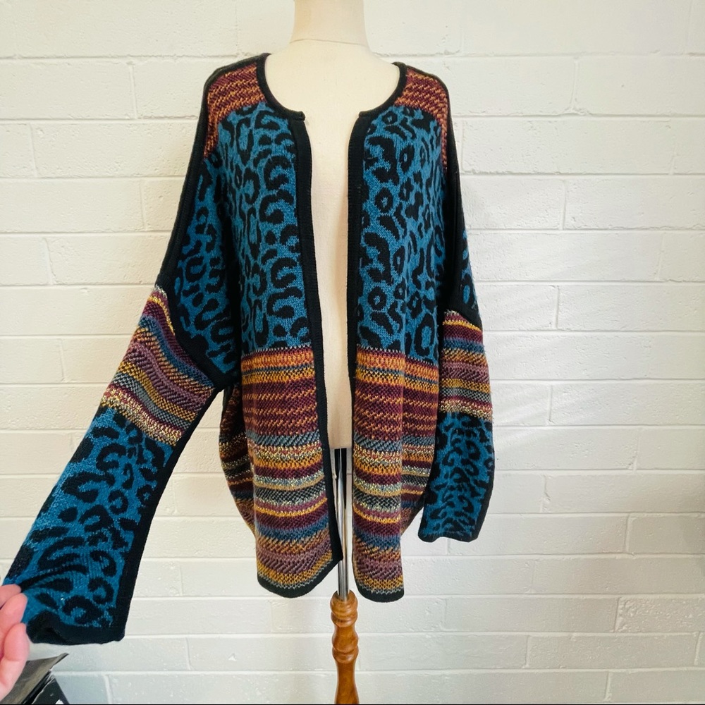 Leon & Harper. Wool Blend Slouchy Cardigan. 16-18 - Picture 6 of 12